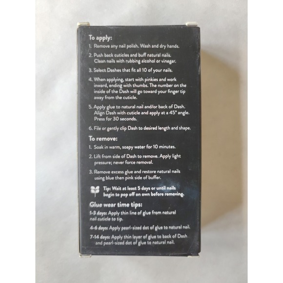 Red Aspen Nail Dashes- Little Black Dress NEW black nails Pop on Manicure - Picture 3 of 3